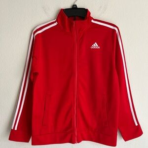 Adidas 3-Stripes Track Jacket Boys Large Red